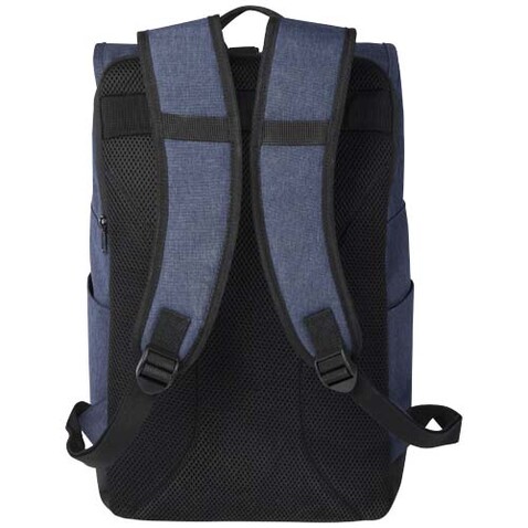 Hoss 15,6&quot; GRS recycelter Rolltop Laptop-Rucksack 12L, heather navy bedrucken, Art.-Nr. 12054855