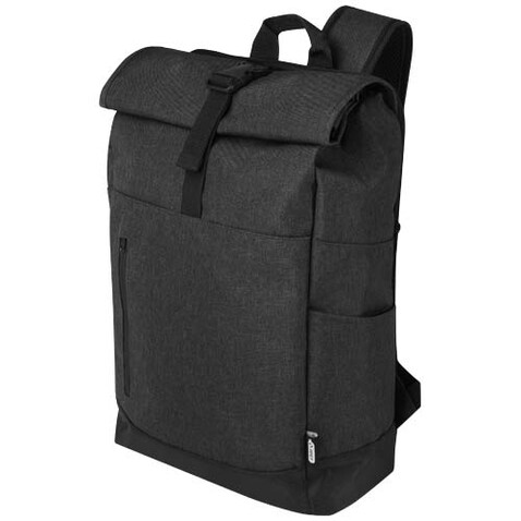 Hoss 15,6&quot; GRS recycelter Rolltop Laptop-Rucksack 12L, Heather Charcoal bedrucken, Art.-Nr. 12054884