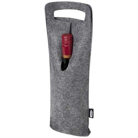 Felta 75cl Weinbeutel aus GRS recyceltem Filz, mittelgrau bedrucken, Art.-Nr. 12066582 Felta 75cl Weinbeutel aus GRS recyceltem Filz, mittelgrau bedrucken, Art.-Nr. 12066582