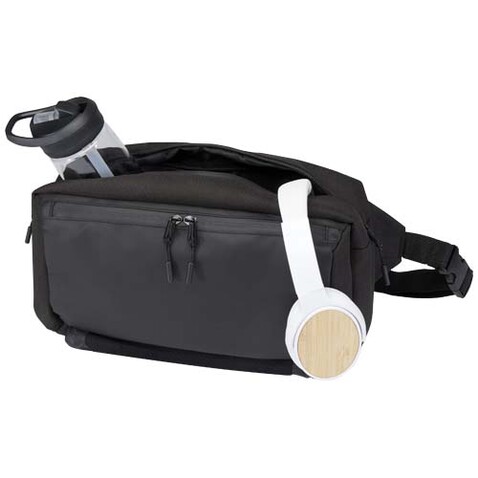 Roam GRS recycelte modulare Tragetasche, schwarz bedrucken, Art.-Nr. 12071590