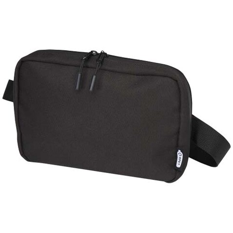 Roam GRS recycelte modulare Kulturtasche, schwarz bedrucken, Art.-Nr. 12071690