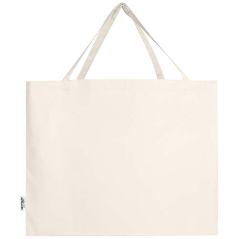 Odessa 220 g/m² Baumwoll Tragetasche aus GRS recycelter Baumwolle 40L, natur bedrucken, Art.-Nr. 12073406