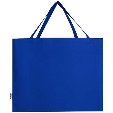 Odessa 220 g/m² Baumwoll Tragetasche aus GRS recycelter Baumwolle 40L, royalblau bedrucken, Art.-Nr. 12073453