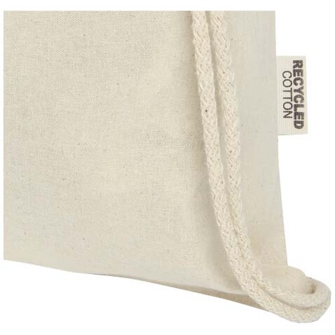 Oregon 140 g/m² Turnbeutel aus GRS recycelter Baumwolle, natur bedrucken, Art.-Nr. 12073506