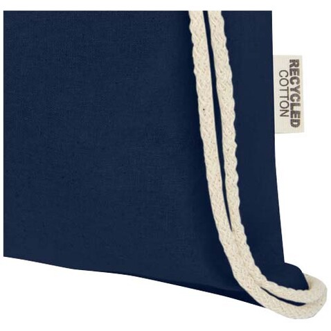 Oregon 140 g/m² Turnbeutel aus GRS recycelter Baumwolle, navy bedrucken, Art.-Nr. 12073555