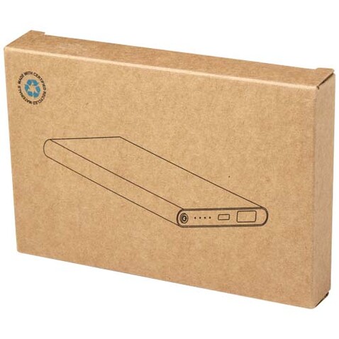 Pep 4000 mAh Type-C Powerbank aus recyceltem Aluminium, silber bedrucken, Art.-Nr. 12438081