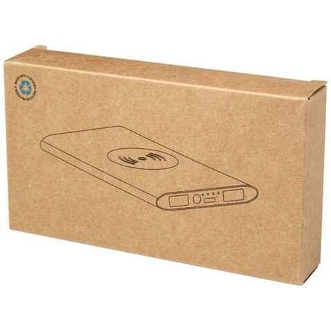 Juice 8000 mAh Typ-C kabellose Powerbank aus recyceltem Aluminium, schwarz bedrucken, Art.-Nr. 12438590