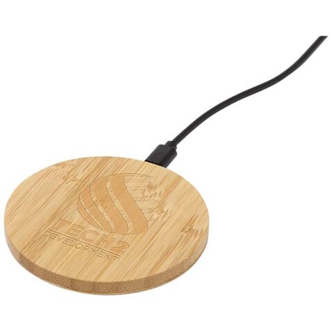 Essence 15W kabelloses Ladepad aus Bambus, holz bedrucken, Art.-Nr. 12438771
