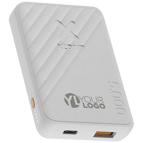 Xtorm XG205 Go2 12 W 5000 mAh Schnelllade-Powerbank, weiss bedrucken, Art.-Nr. 12440901