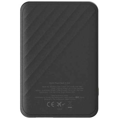 Xtorm XG205 Go2 12 W 5000 mAh Schnelllade-Powerbank, schwarz bedrucken, Art.-Nr. 12440990