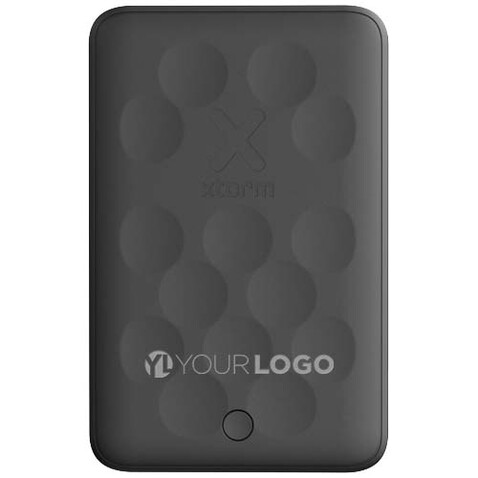 Xtorm FS5W051 5000 mAh magnetische kabellose Powerbank, schwarz bedrucken, Art.-Nr. 12441090