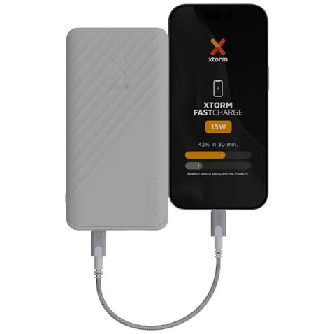 Xtorm XG210 Go2 15W 10.000 mAh Schnelllade-Powerbank, weiss bedrucken, Art.-Nr. 12441106