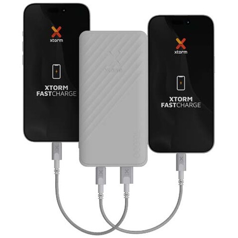 Xtorm XG210 Go2 15W 10.000 mAh Schnelllade-Powerbank, weiss bedrucken, Art.-Nr. 12441106