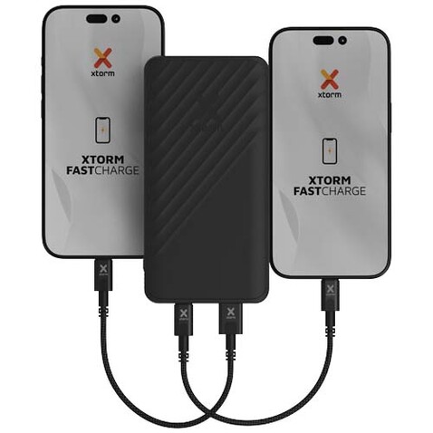 Xtorm XG210 Go2 15W 10.000 mAh Schnelllade-Powerbank, schwarz bedrucken, Art.-Nr. 12441190