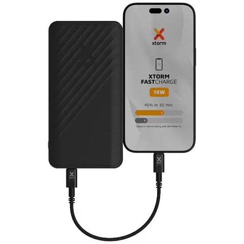 Xtorm XG220 Go2 15W 20.000 mAh Schnelllade-Powerbank, schwarz bedrucken, Art.-Nr. 12441290
