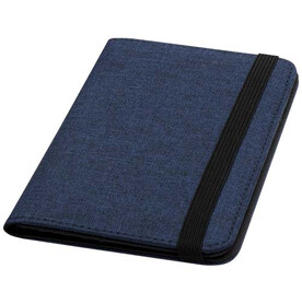 Ross GRS RPET RFID-Reisepasshalter, heather navy bedrucken, Art.-Nr. 13005855
