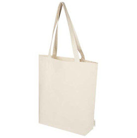 Orissa 180 g/m² Tragetasche mit tiefem Boden aus Bio-Baumwolle 11L, natur bedrucken, Art.-Nr. 13006006