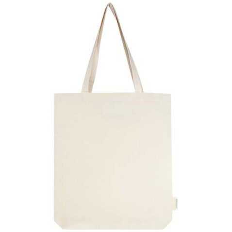 Orissa 180 g/m² GOTS Tragetasche mit tiefem Boden aus Bio-Baumwolle 11L, natur bedrucken, Art.-Nr. 13006006