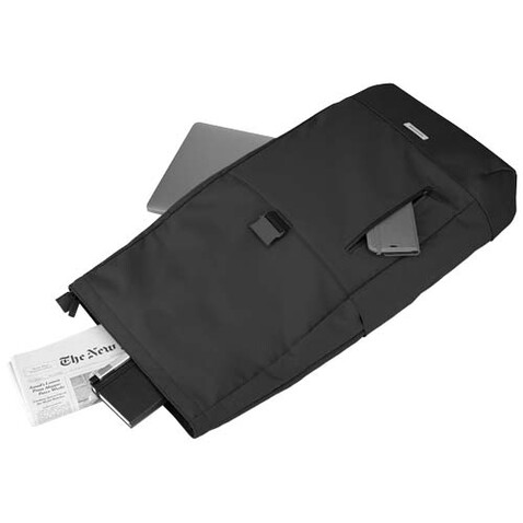 Moleskine Metro Rolltop Rucksack, schwarz bedrucken, Art.-Nr. 13007390