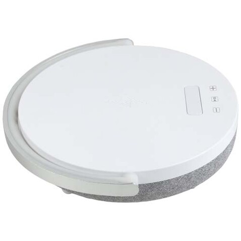 Prixton 10W 4-in-1 Bluetooth®-Lautsprecher mit LED-Licht und kabelloser Ladestation, weiss bedrucken, Art.-Nr. 2PA16001
