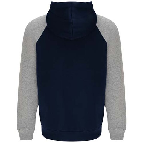 Badet zweifarbiger Kapuzenpullover für Kinder, Navy Blue, heather grau bedrucken, Art.-Nr. K10588GG