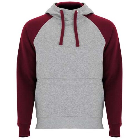 Badet zweifarbiger Kapuzenpullover für Kinder, heather grau, Garnet bedrucken, Art.-Nr. K1058B5L