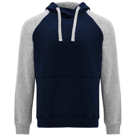 Badet zweifarbiger Kapuzenpullover Unisex, Navy Blue, heather grau bedrucken, Art.-Nr. R10588G4