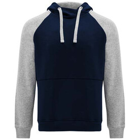 Badet zweifarbiger Kapuzenpullover Unisex, Navy Blue, heather grau bedrucken, Art.-Nr. R10588G4 Badet zweifarbiger Kapuzenpullover Unisex, Navy Blue, heather grau bedrucken, Art.-Nr. R10588G4
