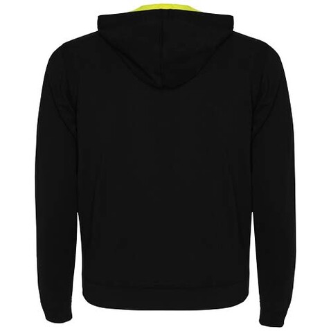 Fuji Kaputzensweatjacke Unisex, schwarz, Fluor Yellow bedrucken, Art.-Nr. R1105A61