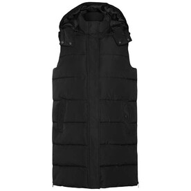 Reine Steppweste für Damen, schwarz bedrucken, Art.-Nr. R50763O1