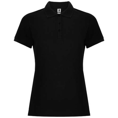 Pegaso Premium Poloshirt für Damen, schwarz bedrucken, Art.-Nr. R66443O6