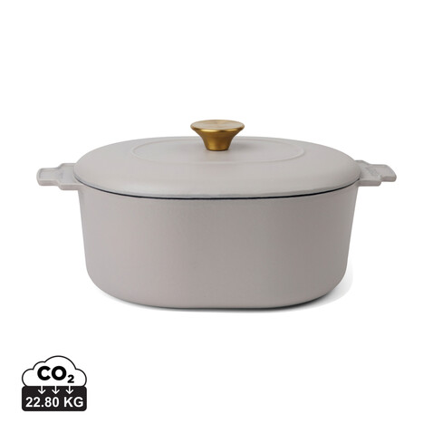 VINGA Monte Heritage Kokotte 4 L grau bedrucken, Art.-Nr. V2615002 VINGA Monte Heritage Kokotte 4 L grau bedrucken, Art.-Nr. V2615002
