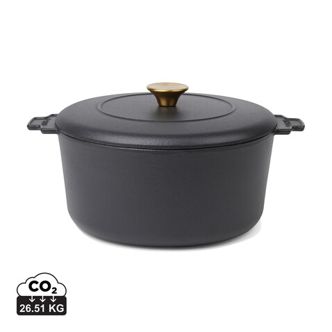 VINGA Monte Heritage Kokotte 5,5 L schwarz bedrucken, Art.-Nr. V2615101 VINGA Monte Heritage Kokotte 5,5 L schwarz bedrucken, Art.-Nr. V2615101