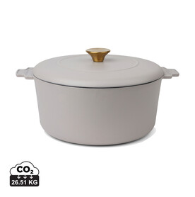 VINGA Monte Heritage Kokotte 5,5 L grau bedrucken, Art.-Nr. V2615102