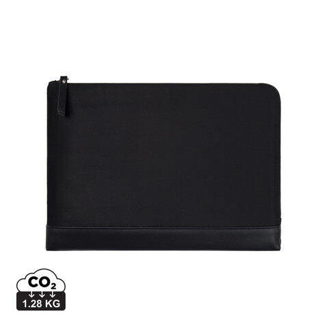 VINGA Marlow 14" Laptop Sleeve aus RCS recyceltem Polyester schwarz bedrucken, Art.-Nr. V7880801