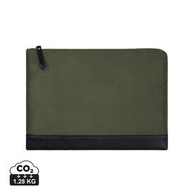 VINGA Marlow 14&amp;quot; Laptop Sleeve aus RCS recyceltem Polyester grün, schwarz bedrucken, Art.-Nr. V7880809