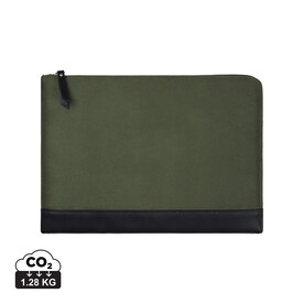 VINGA Marlow 14" Laptop Sleeve aus RCS recyceltem Polyester grün, schwarz bedrucken, Art.-Nr. V7880809 VINGA Marlow 14" Laptop Sleeve aus RCS recyceltem Polyester grün, schwarz bedrucken, Art.-Nr. V7880809