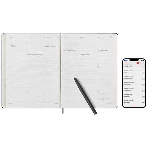 Moleskine 12 Monate Smart Planner Pro XL, schwarz bedrucken, Art.-Nr. 10794290