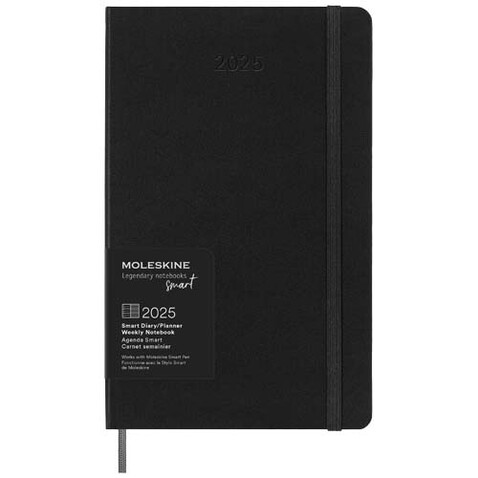 Moleskine 12 Monate Wochenplaner Smart Planner L, schwarz bedrucken, Art.-Nr. 10794390