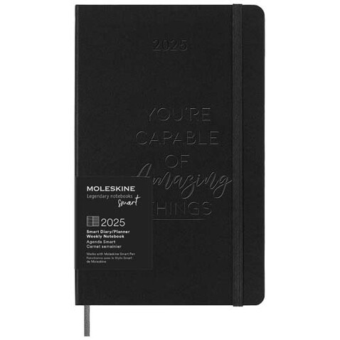 Moleskine 12 Monate Wochenplaner Smart Planner L, schwarz bedrucken, Art.-Nr. 10794390