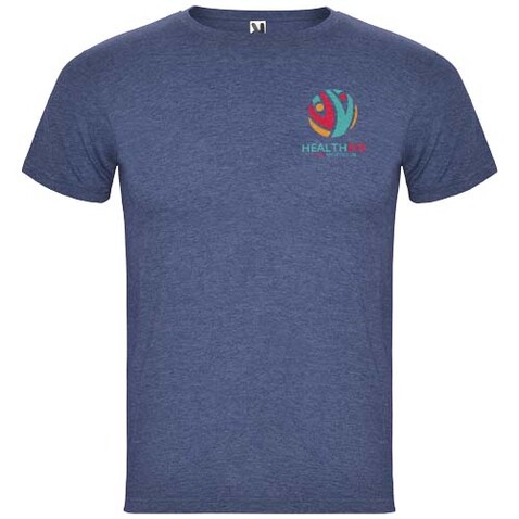 Fox T-Shirt für Herren, Heather Denim Blue bedrucken, Art.-Nr. R66601L1