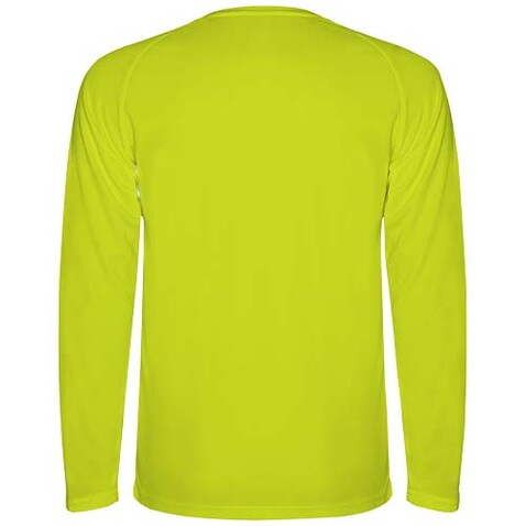 Montecarlo Langarm-Sport-Shirt für Kinder, Fluor Yellow bedrucken, Art.-Nr. K04151CD