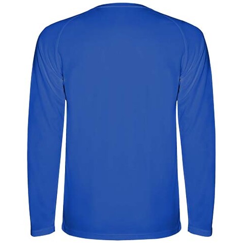 Montecarlo Langarm-Sport-Shirt für Kinder, blau bedrucken, Art.-Nr. K04154TH