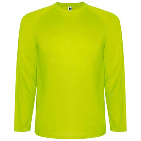 Montecarlo Langarm Sport-Shirt für Männer, Fluor Yellow bedrucken, Art.-Nr. R04151C1