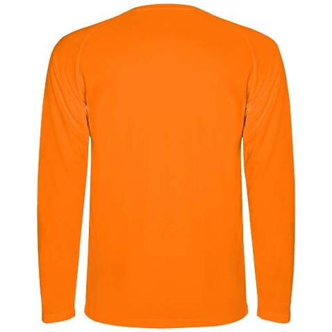 Montecarlo Langarm Sport-Shirt für Männer, Fluor Orange bedrucken, Art.-Nr. R04153L2 Montecarlo Langarm Sport-Shirt für Männer, Fluor Orange bedrucken, Art.-Nr. R04153L2