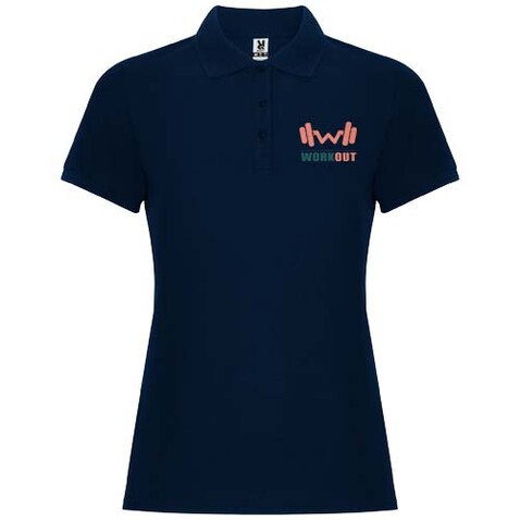 Pegaso Premium Poloshirt für Damen, Navy Blue bedrucken, Art.-Nr. R66441R1