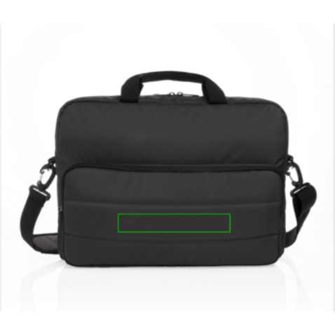 Impact AWARE™ RPET 15,6&quot; Laptop-Tasche schwarz bedrucken, Art.-Nr. P730.041