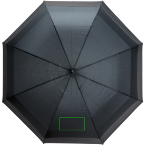 Swiss Peak AWARE™ 23&quot; bis 27&quot; erweiterbarer Regenschirm schwarz bedrucken, Art.-Nr. P850.451