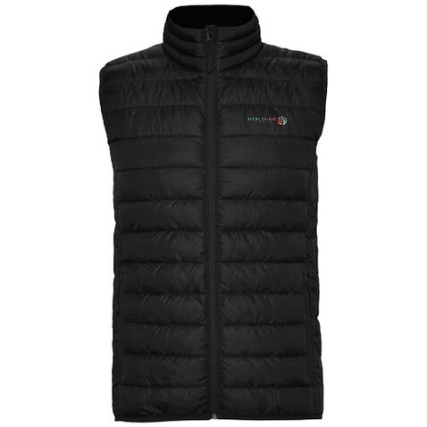 Oslo isolierter Bodywarmer für Kinder, schwarz bedrucken, Art.-Nr. K50923OM