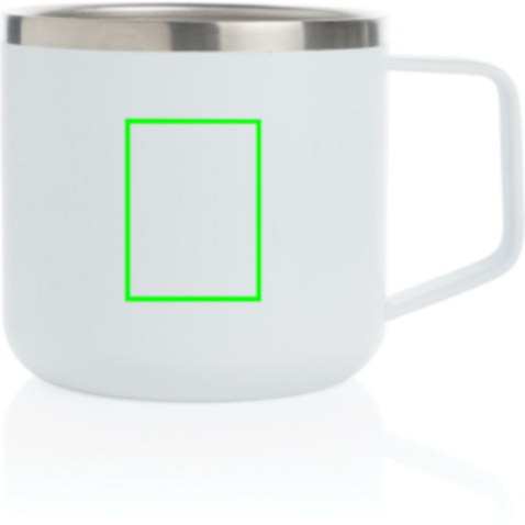 Stainless-Steel Camping-Tasse weiß bedrucken, Art.-Nr. P432.443